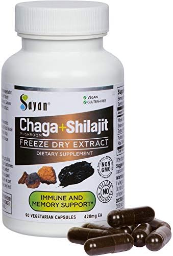 Chaga With Shilajit Capsules + 20 Chaga Tea Bags Box
