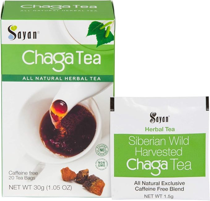Chaga With Shilajit Capsules + 20 Chaga Tea Bags Box