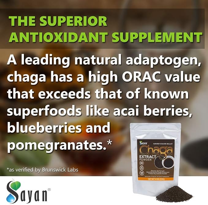 Chaga Extract Powder 4 Oz + 4 Oz Loose Tea