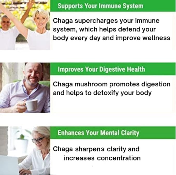 Chaga Extract Powder 4 Oz + 20 Tea Bag Box
