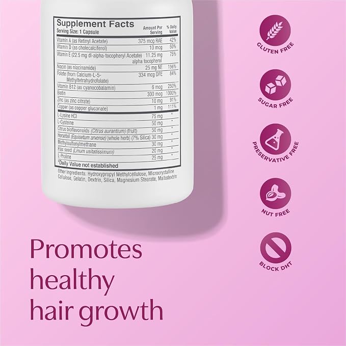 Women's Supplement With Biotin (Raspberry Pink)