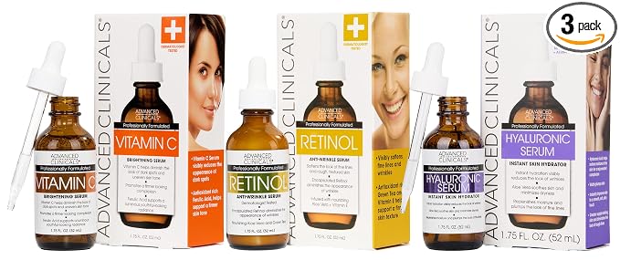Vitamin C + Retinol + Hyaluronic Acid Serum Set